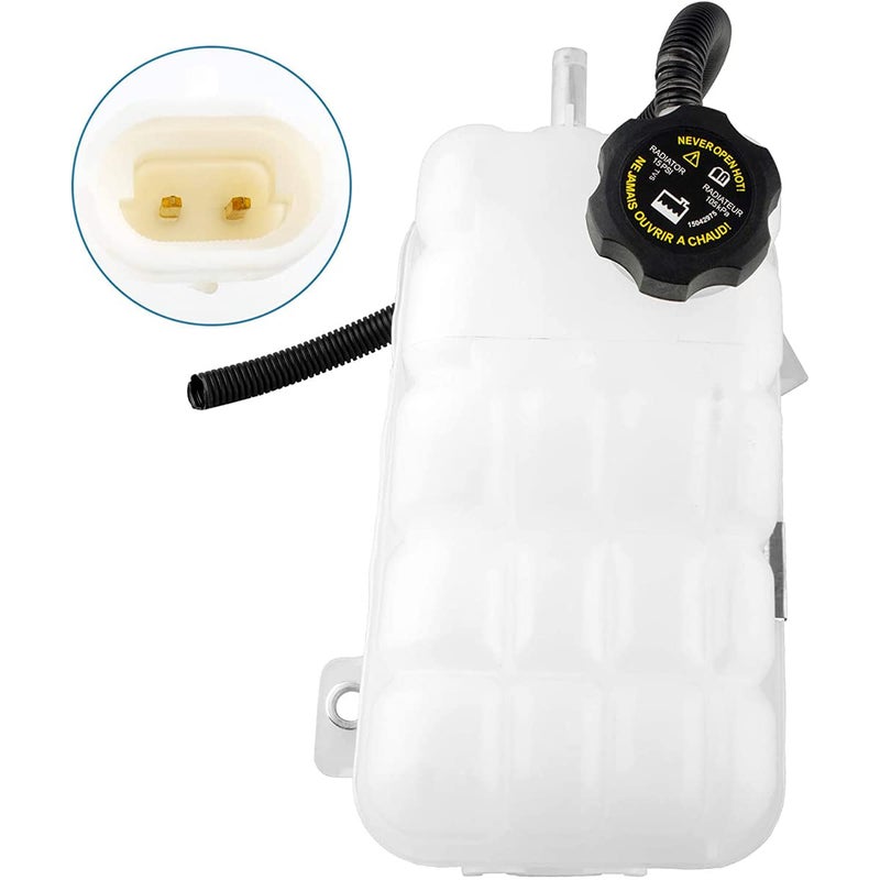 MYSMOT 603-102 Coolant Overflow Tank Recovery Bottle Expansion Reservoir with Cap & Sensor for Chevrolet GMC Silverado Sierra 1500 2500 HD 3500 Suburban Tahoe Yukon Cadillac Escalade Hummer H2 - Image 1